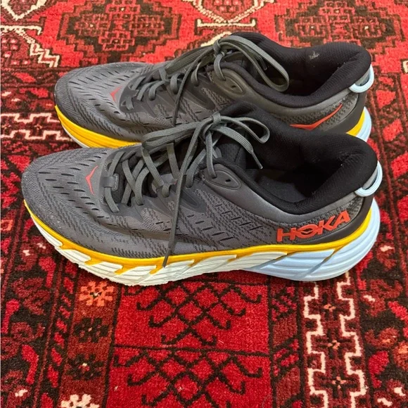 Hoka Men's Gaviota 4 Running Shoe in Castlerock / Anthracite Sneakers - Picture 4 of 9